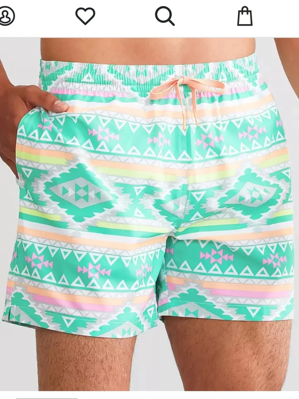 Chubbies The En Fuegos swim trunks aztec geometric pattern size Small